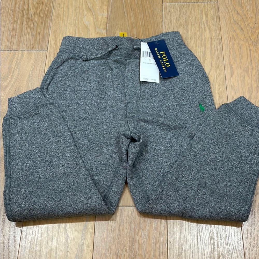 NWT Polo by Ralph Lauren Kids Gray Jogger Pants 7